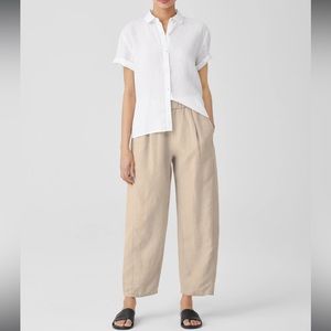Eileen Fisher 100% organic linen lantern pant small